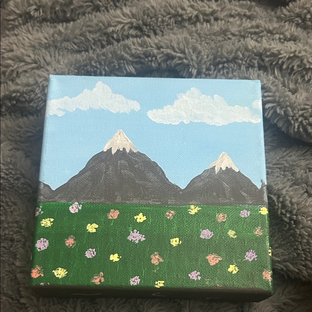 Mountain Landscape Canvas Art 6x6